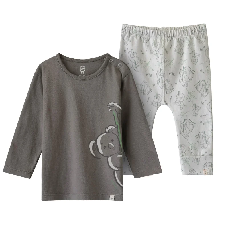 PIJAMA BAMBOO GRIS TOPO