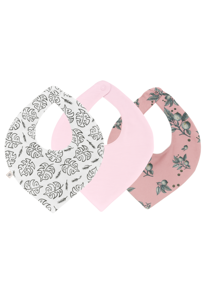 SET x3 BABEROS FLEUR ROSA