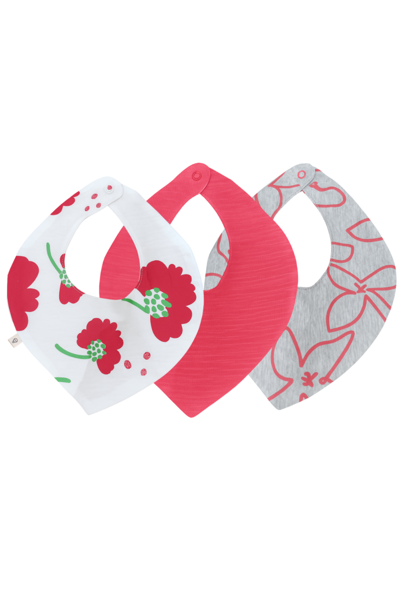 SET x3 BABEROS FLEUR CORAL