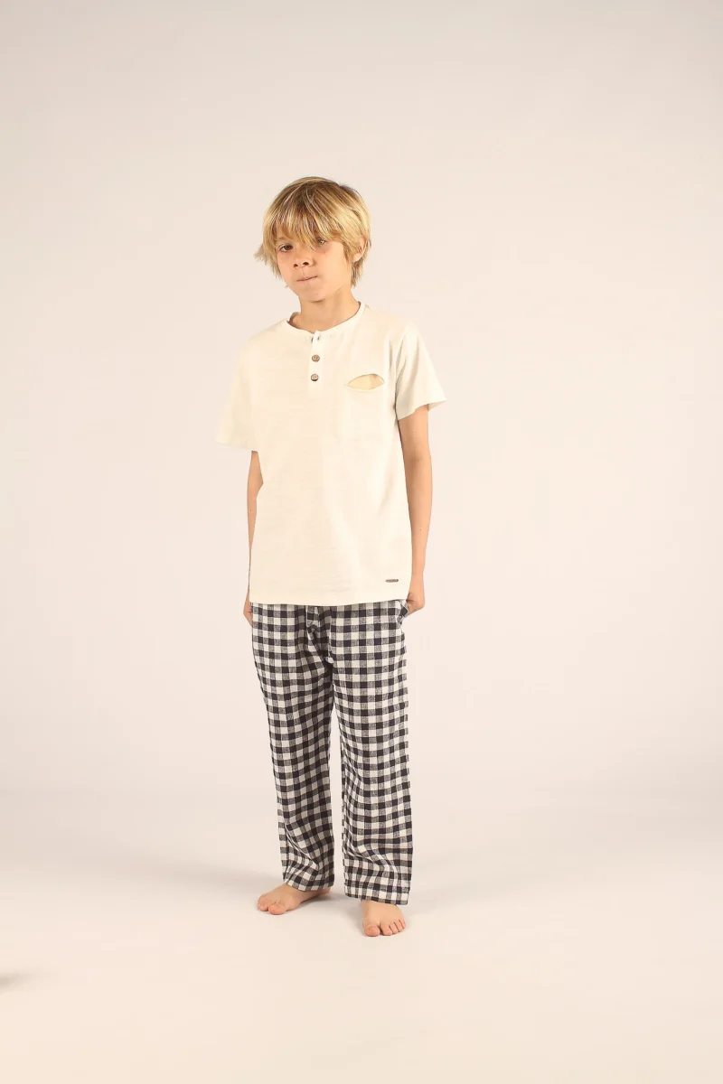 PANTALON MIGUEL AZUL Y BLANCO