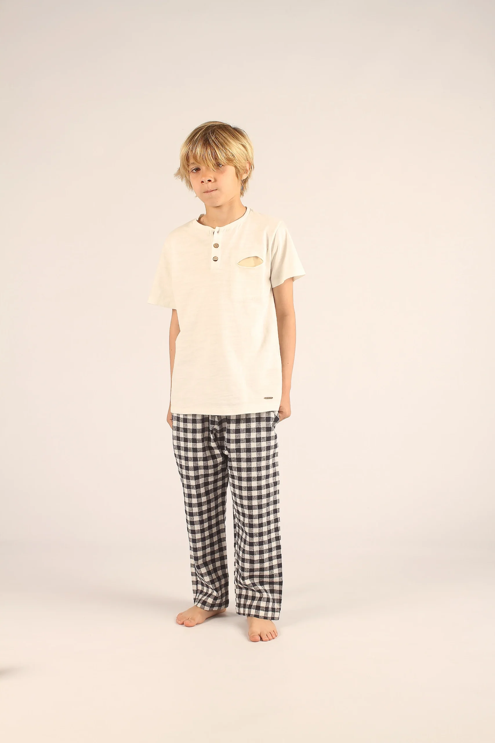 PANTALON MIGUEL AZUL Y BLANCO
