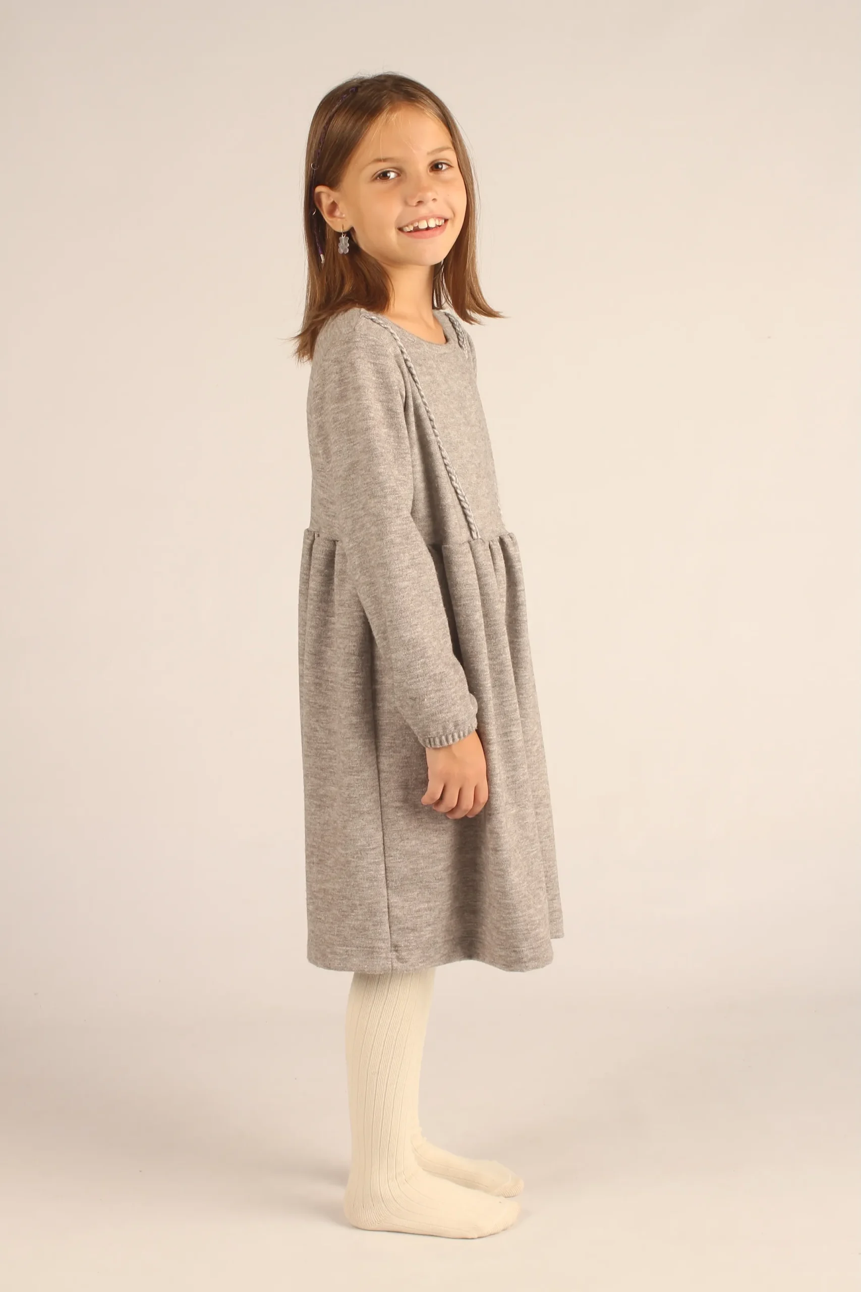 VESTIDO CANELA GRIS MELANGE - Imagen 3