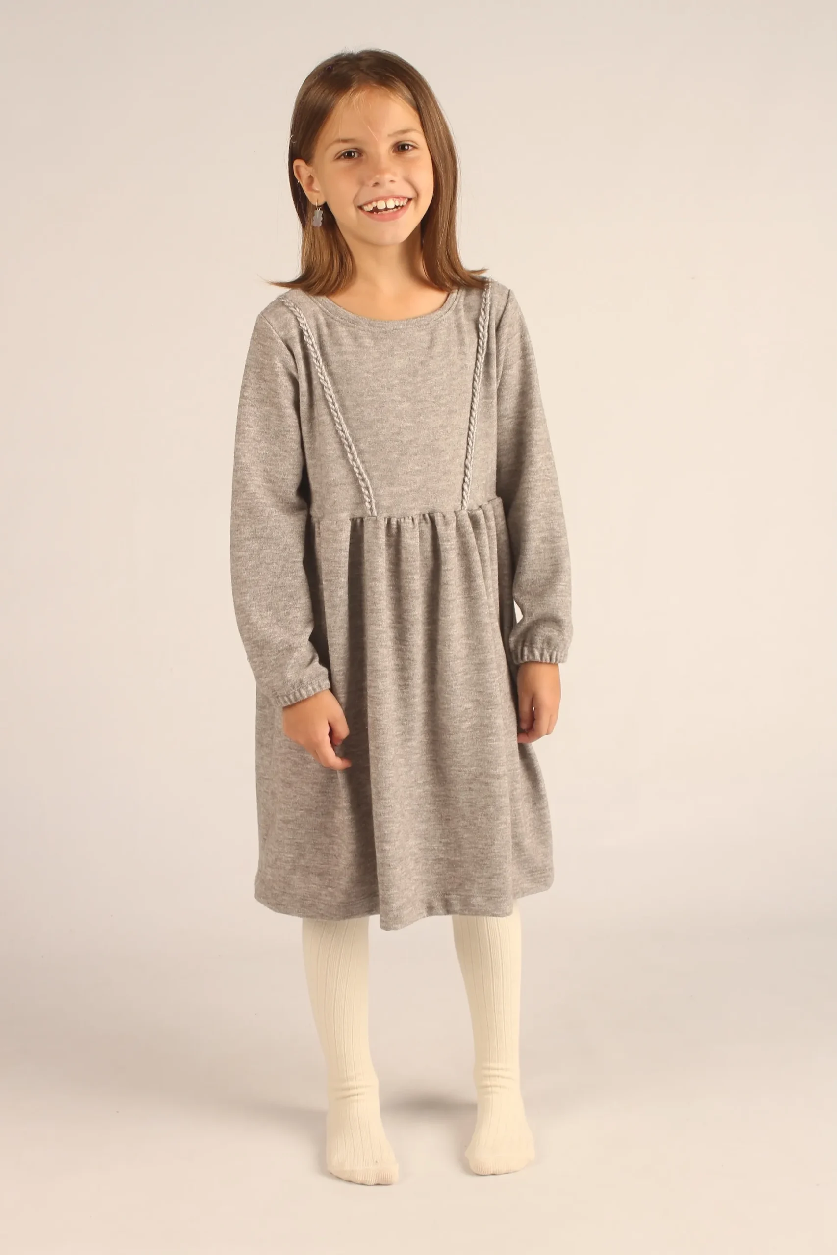 VESTIDO CANELA GRIS MELANGE