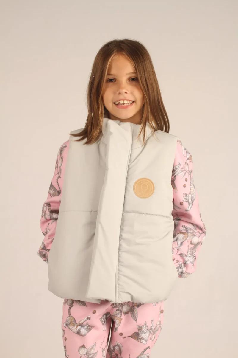 CHALECO BELLA GRIS PERLA