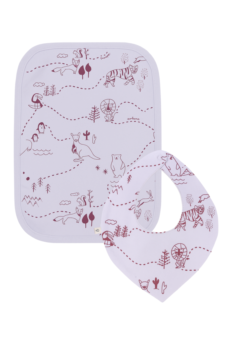 SET BABERO Y BABITA FLEUR LILA