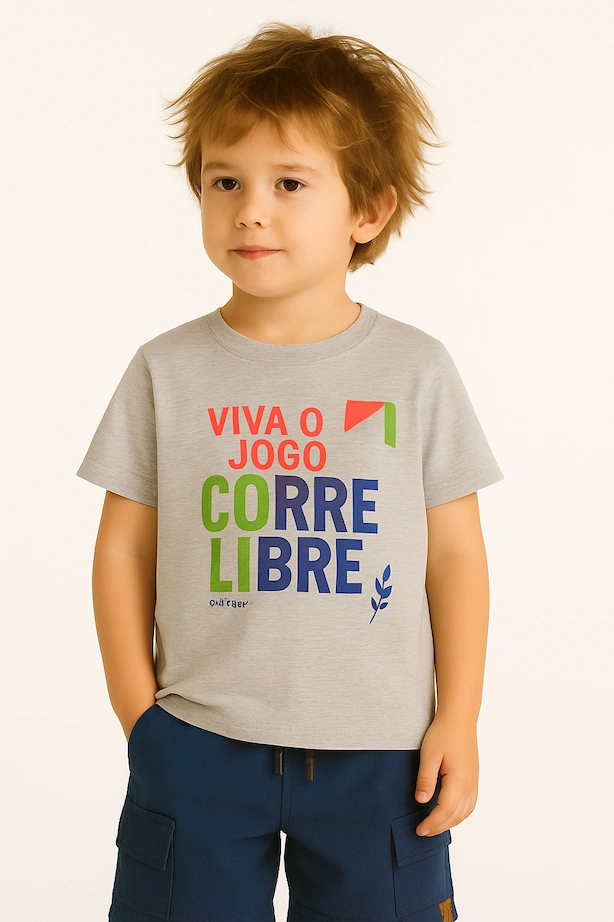 REMERA PEDRO GRIS MELANGE