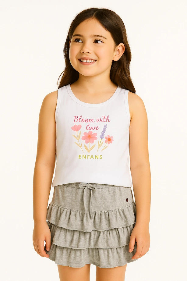 FALDA GUARA GRIS MELANGE - Imagen 2