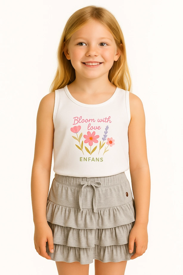 FALDA GUARA GRIS MELANGE