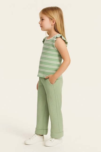 PANTALON ANAHI VERDE ANTIGUO - Imagen 2